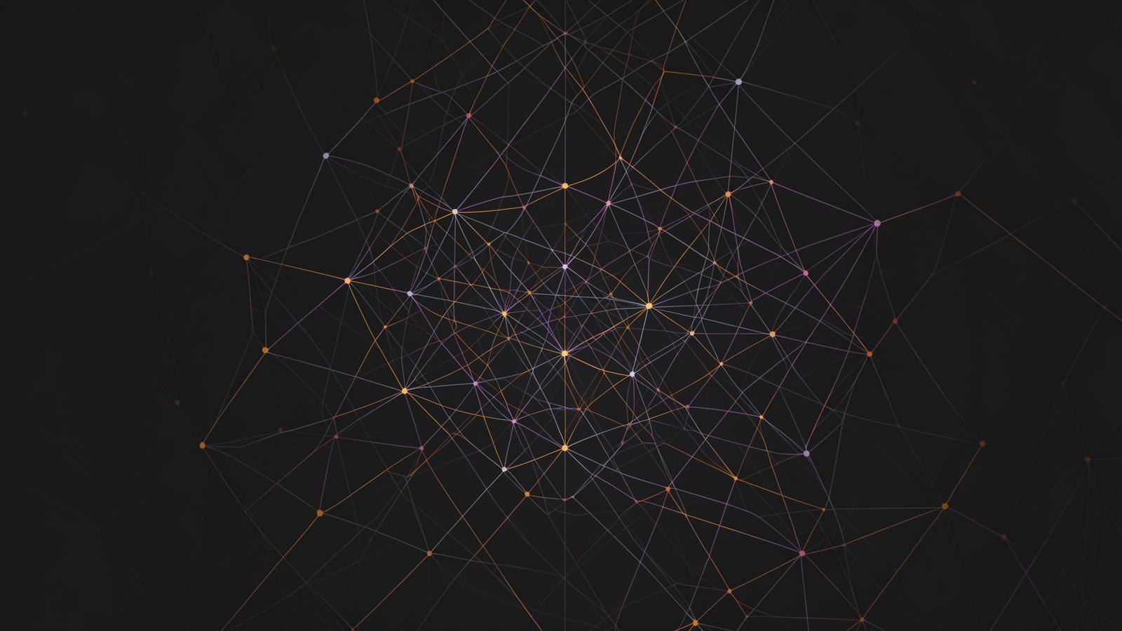Illustration abstraite en réseau de nœuds pour l'article : Agence GEO à Lille : distribution, logistique et citation par les IA